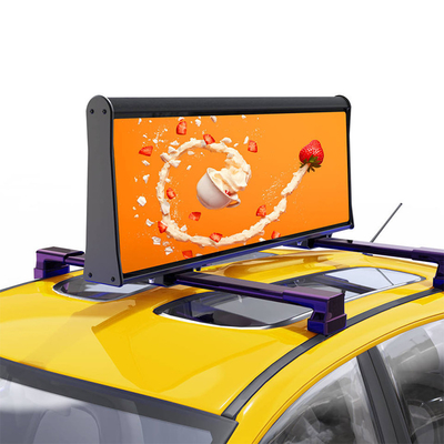 導かれるセリウムROHS FCC車の上はスクリーンを広告するフル カラーのタクシーを表示する